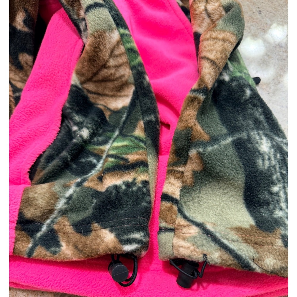 Trail Crest Fleece Jacket Women 2XL Pink Camo FullZip Mock Neck Outdoor Gorpcore - Picture 4 of 10